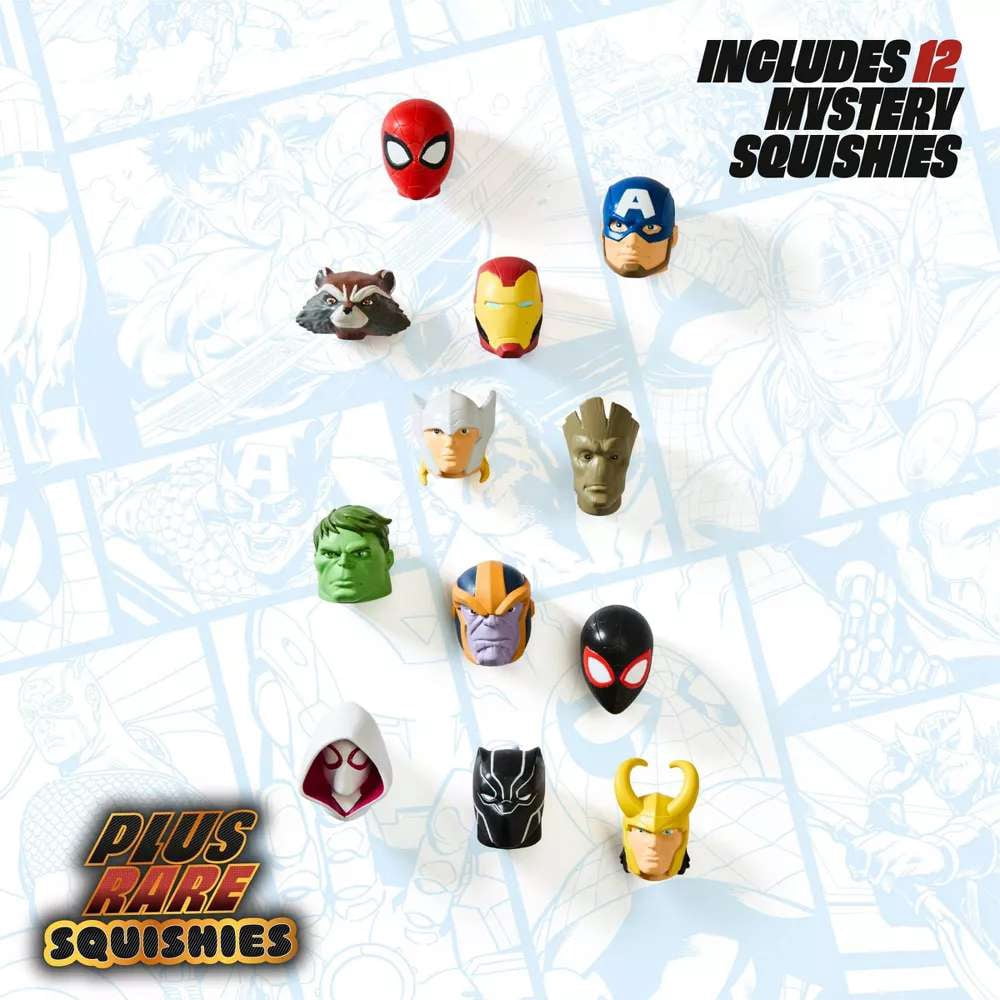 Marvel Squishies Vending Machine Play Set [12 Mystery Squishies!]