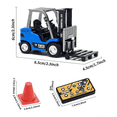 thumbnail image 6 of 1/64 Remote Control Forklift, 2.4G Alloy Mini RC Forklift Truck with Cargo Hook Controller Forks Pallet, 10Km/H RC Construction Vehicle Indoor Outdoor Toy Gift for Adults,Kids, 6 of 7
