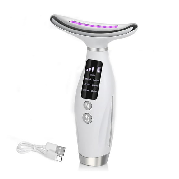 Red Light Massager for Face and Neck, 7 Color Mode Facial Device, Skin Care Face Massager Tool,  Massager for Women,  7-in-1 Led Facial Massager for Home Use Relaxing.