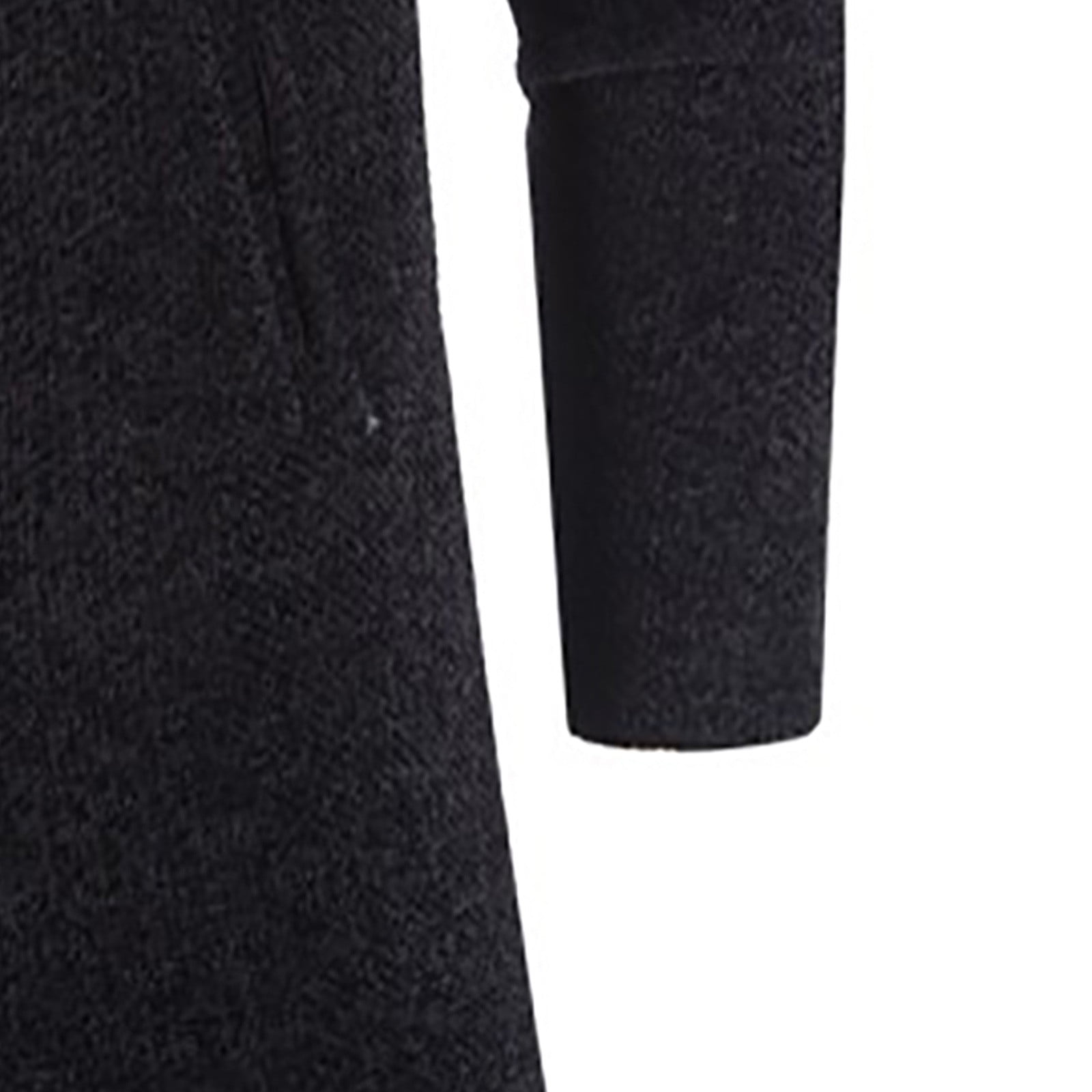 Odeerbi Trench Coats for Men Mid-length Hooded Jacket Windbreaker Solid Solor Casual Anoraks Black