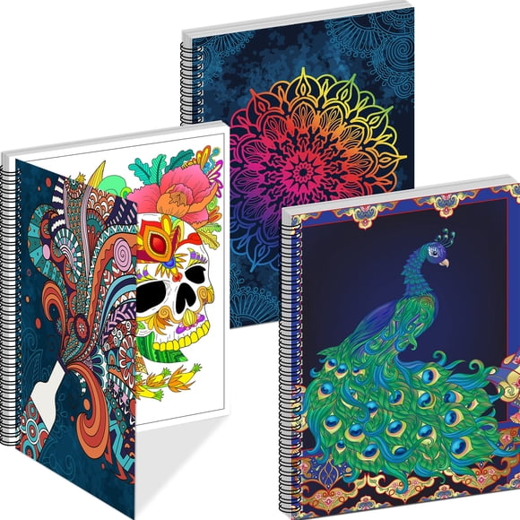 Kalysky Adult Coloring Books Set:3 Coloring for Adults Animal Flowers & Other Themes Designs.Coloring Books for Adults to Relax and Relieve Anxiety