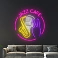 thumbnail image 4 of Handmadetneonsign Jazz Cafe Saxophone Neon Sign, Saxophone Wall Decor, Saxophone Music Wall Decor, 4 of 5
