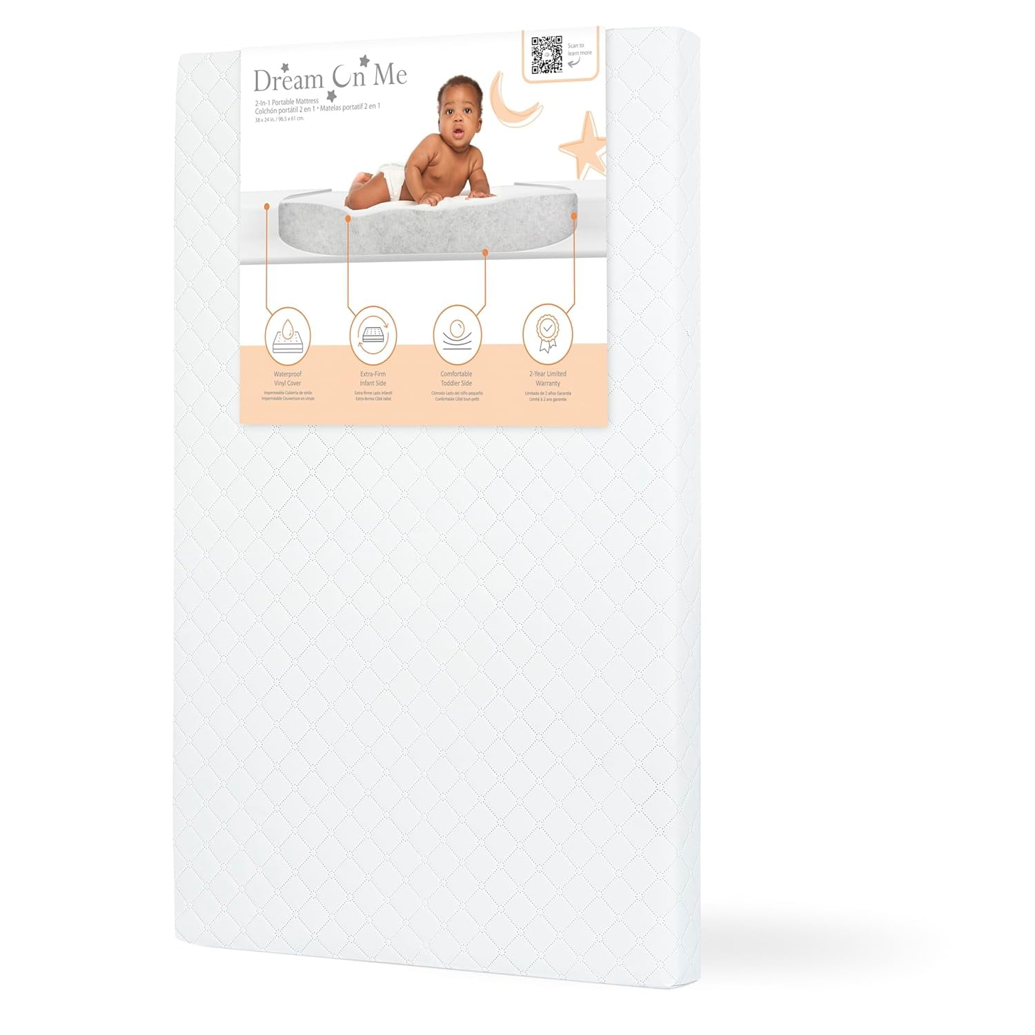 Holly 3 inch Fiber Portable/Mini Crib Mattress