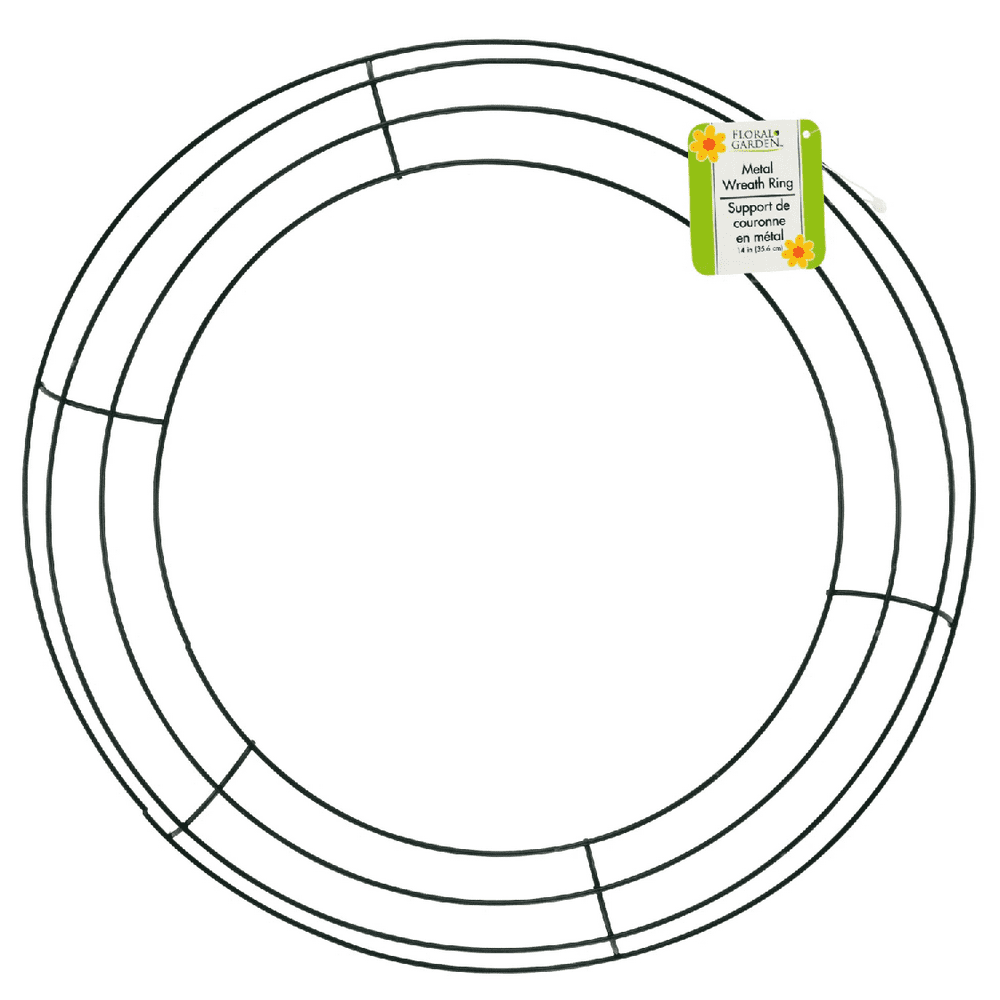 Christmas Floral Garden Metal Wreath Forms, 14.25 in.