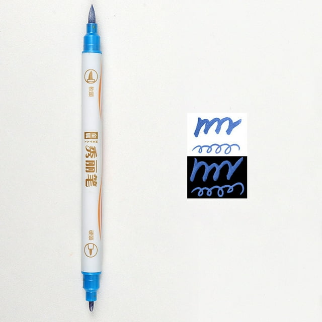 Colorful Pen With Double Head 10ml Metal Pearlescent Soft Pen Art Painting Pigment Pen Student Colored Line Drawing Handdrawn Multipurpose Pen Set Jotter Pen School Yearbook Lot Color Gel board Pens