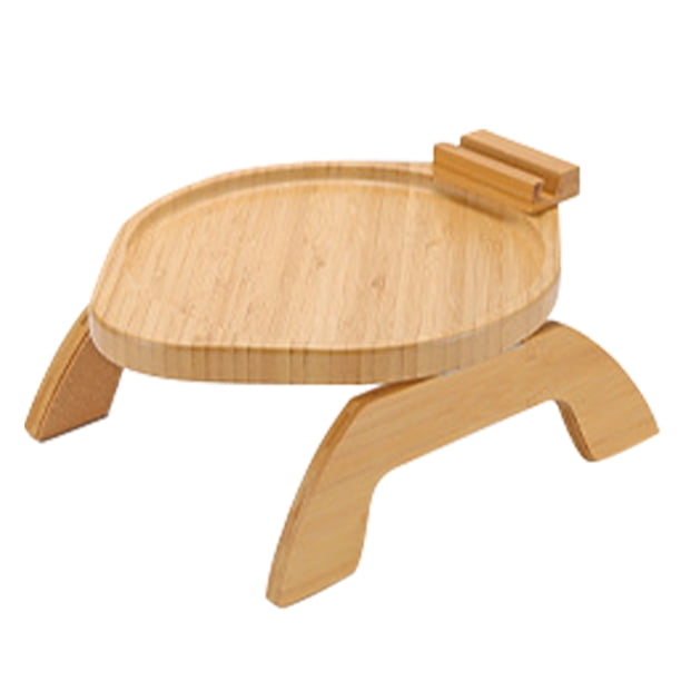 Bandeja Portátil para Brazo Sofá/bandeja Reposabrazos Mesa Sofá Con Clip Plegable Soporte Giratorio 360 ° Remotas Aperitivos Y