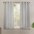 thumbnail image 2 of Collections Etc Emily Sheer Voile Fabric Grommet Top Window Panels, 2 of 3