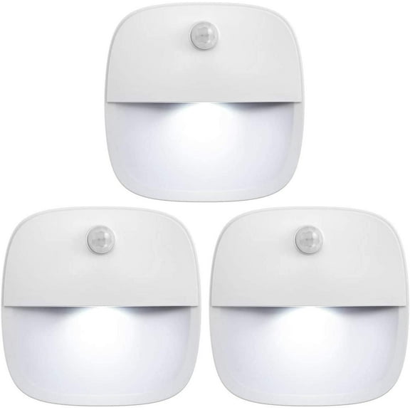 Indoor motion sensor light, staircase light battery-powered, cordless attached LED night light