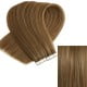 thumbnail image 1 of #6 CHESTNUT BROWN Tape-in Hair Extensions 20pcs/qty, 1 of 7