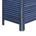 thumbnail image 2 of Wooden 3 Panel Shutter Screen with Fitted Slats, Dark Blue - Saltoro Sherpi, 2 of 5
