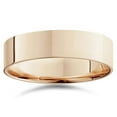 thumbnail image 1 of Men's 6mm Flat High Polished Wedding Band Solid 14K Rose Gold, 1 of 1