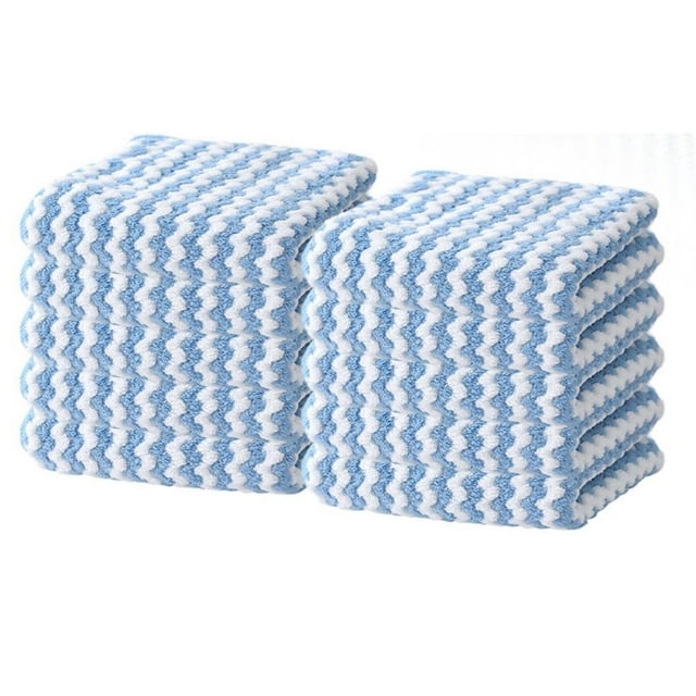 Microfiber Cleaning Cloth 5 Packs Set 2024 New Super Absorbent Kitchen Dish Cloths For Wash Dishes Upgrade Kitchen Towels For Dish Drying Washing Reusable Washable Towels Baby Scrub Brush,Bathroom