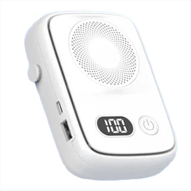 Ventilador Colgante de Alta Velocidad, USB, Portátil, con Clip para la Cintura, Recargable, para Exteriores, Pequeño.