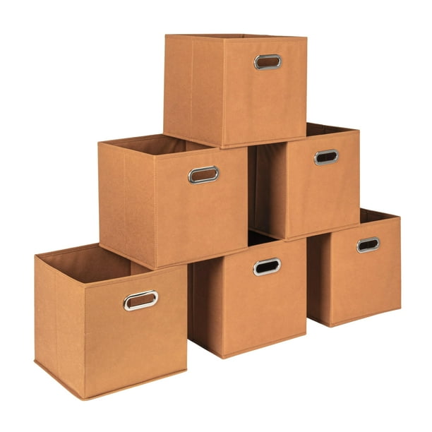 Juego de 6 cubos de almacenamiento Household Essentials, terracota