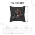 thumbnail image 4 of Square Throw Pillow Covers with Core, Flying Car Skull Pattern Pillows for Sofa Beds, 18" x 18" Multicolor, 4 of 9