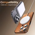 thumbnail image 4 of Funda magnética de cuero para teléfono móvil, protector de lente de vidrio a prueba de golpes de lujo para iPhone 15, 14, 13, 12, 11 Pro Max, 4 of 5