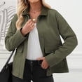 thumbnail image 4 of Karight Jackets for Women Fall Fashion Fall/Winter Lightweight Coat Button Down Cropped Shackets With Pockets, 4 of 7