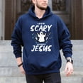 thumbnail image 5 of Halloween Life Scary Without Jesus – T-Shirt / Hoodie / Sweatshirt – Christian Faith Apparel – Perfect for Church Gatherings, 5 of 6