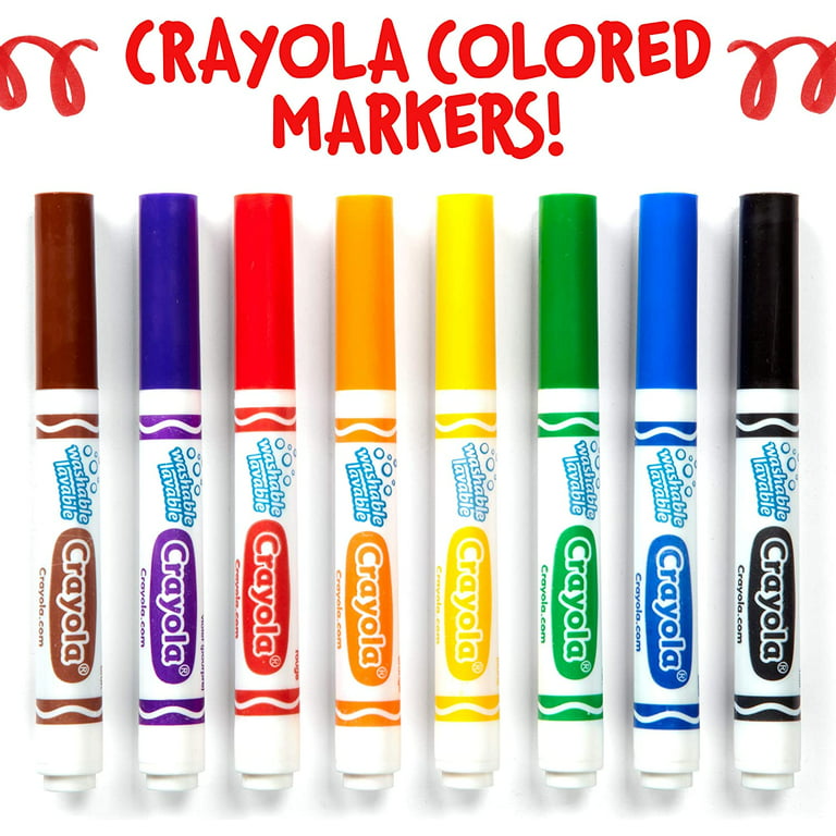 Crayola Ultra-Clean Washable Bulk Markers, Brown, Pack of 12 