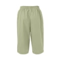thumbnail image 5 of WERYOUNG Casual Capri Pants For Women Solid Color Elastic Waist Summer Trousers Home Lounging Stylish Bottoms, 5 of 5