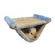 thumbnail image 3 of Hamaca colgante para animales pequeños, cama suave y cálida de doble capa, jaula para mascotas pequeña, hamaca para ardilla, hámster, hámster dorado S azul, 3 of 5