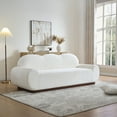 thumbnail image 7 of Christopher Knight Home 88" Cloud Curved Sofa, Modern Chenille Upholstered 3 Seater Couch, Snow White, 7 of 7
