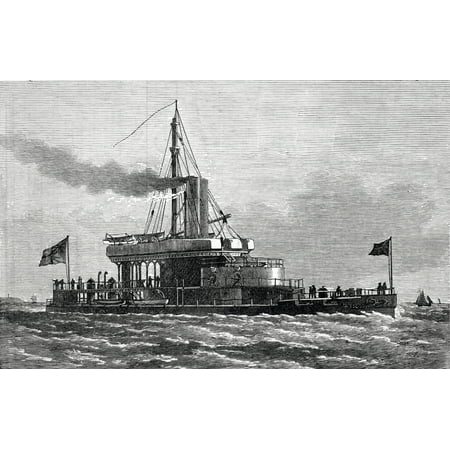 Hms Glatton At The Queens Jubilee Naval Review In 1887 From Illustrated London News July 1887 Canvas Art - Ken Welsh  Design Pics (18 x