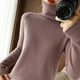 thumbnail image 4 of Suéteres de mujer de otoño e invierno, cuello alto, manga larga, corte ajustado, liso, básicos, de punto, camisas cálidas, jerseys de alta elasticidad, 4 of 5