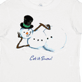 thumbnail image 4 of Inktastic Let It Snow Sassy Snowman in Top Hat Boys or Girls Toddler T-Shirt, 4 of 5