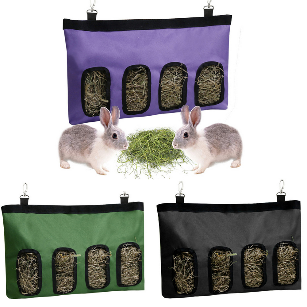SPRING PARK Rabbit Hay Feeder Bag, Guinea Pig Hay Feeder Storage