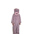 thumbnail image 2 of Fuzzy Pajamas Monster Onesie Adult Plush Hooded Onesies Funny Cozy Pajamas for Movie Nights and Family Fun,S, 2 of 4