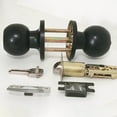 thumbnail image 5 of Lolynie Black Entry With Key Door Lockset Knobs Flat Keyed Entrance Lock Knobs 1 Pack, 5 of 7