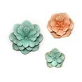 thumbnail image 1 of Stratton Home Decor S21041 Stunning Tricolor Metal Flowers, Multicolor - Set of 3, 1 of 5