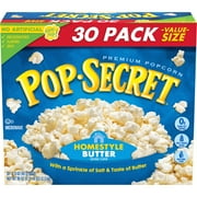Pop Secret Microwave Popcorn, Homestyle Butter Flavor, 3 oz Sharing Bags, 30 Ct