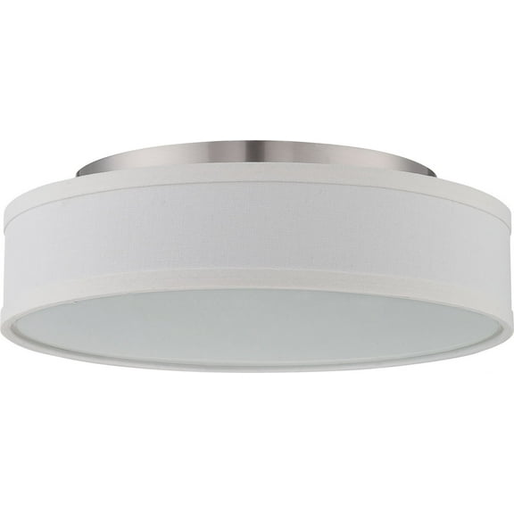 62/524-Nuvo Lighting-Heather-16W 1 LED Flush Mount-13 Inches Wide by 3.88 Inches High-Brushed Nickel Finish