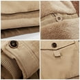 thumbnail image 5 of Men's Winter Medium Length Padded And Thickened Coat With Pockets Jacket, 5 of 8