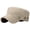 Beige, variant on YIMING Brand Military Cadet Cap Slub Fabric Flat Top Army Sunshade Adjustable Outdoor Hat for Unisex