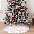 thumbnail image 5 of Lsque Floral Print Christmas Tree Skirt, Tree Skirt with Ties or Velcro, Perfect for Holiday Decorations, Halloween, and New Year-36", 5 of 7