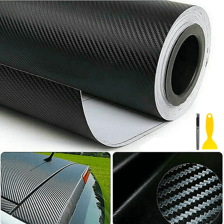 sund fornuft Til fods Moske 5FT x 1.5FT Car 3D Carbon Fibre Vinyl Wrap (Air/Bubble Free) Black Sheet  Sticker for Cars, Matte Black Automotive Vinyl Wraps - Walmart.com