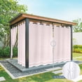 thumbnail image 6 of Farmhouse Pink White Striped Outdoor Curtains for Patio Waterproof, Windproof Privacy Curtains with Weighted Bottom, Modern Stripes Outside Drapes for Picnic Garage Backyard Cabana 54"x84" 2 Panel, 6 of 8