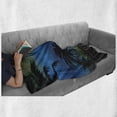 thumbnail image 6 of Florida Soft Flannel Fleece Throw Blanket, Vintage Composition of Dreamlike Sunset Scenery at the Shore with a Flying Bird, Cozy Plush for Indoor and Outdoor Use, 50" x 60", Multicolor, by Ambesonne, 6 of 6