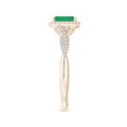 thumbnail image 6 of ANGARA Natural Emerald-Cut Emerald Halo Twisted Shank Ring in 14K Rose Gold for Women (Size-6x4mm) | May Birthstone, Birthday, Anniversary, Jewelry Gift for Women | Natural Emerald Ring, 6 of 11