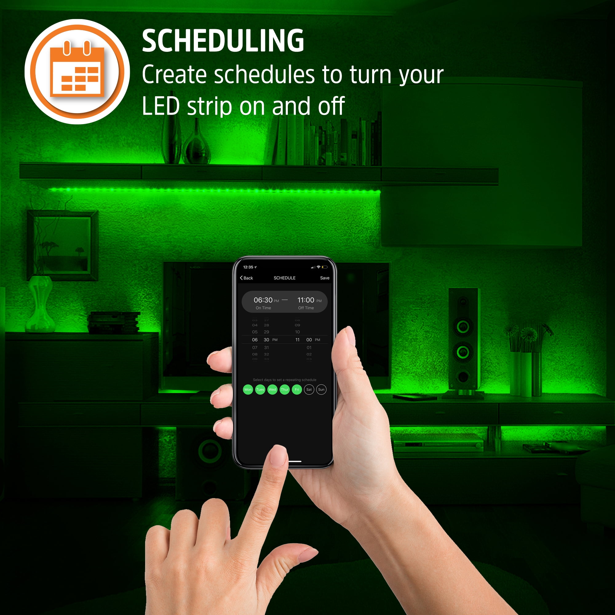 Energizer Smart Neon LED Light Strips, 20 Ft RGBW Wi-Fi LED Rope Light, Water Resistant for Outdoor & Indoor, Compatible with Alexa Google Home & Siri, App, Voice & Remote Control, Flexible, Dimmable