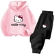 thumbnail image 5 of Conjunto de sudadera con capucha de Hello Kitty Kawaii para niñas, sudaderas con capucha de anime, pantalones, 2 piezas, chándales de dibujos animados para niños y adolescentes, ropa para niños pequeñ, 5 of 5