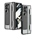 thumbnail image 1 of ELEHOLD for Samsung Galaxy Z Fold 5 Case,Transparent Clear Back Cover Hinge Protection with Foldable Kickstand Built-in Screen Protector Shockproof Full Body Case for Samsung Z Fold 5 2023,Black, 1 of 7