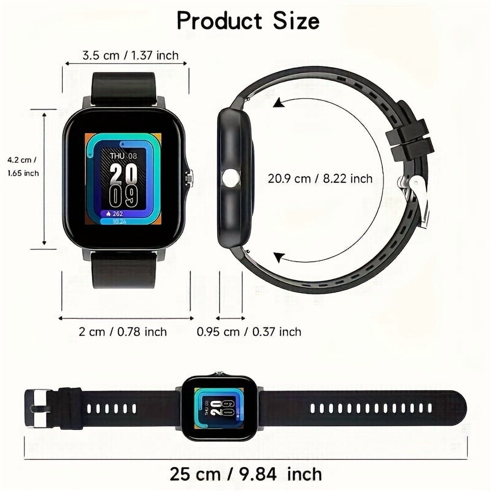 1.83" HD Touch Smartwatch: Call, Track Steps, Sports Modes, Alloy Case, iPhone/Android Compatible, Valentine's Gift