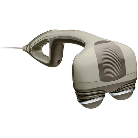 HoMedics Percussion Pro Handheld Massager With Heat, Variable Speed Control, Dual Pivoting Heads,