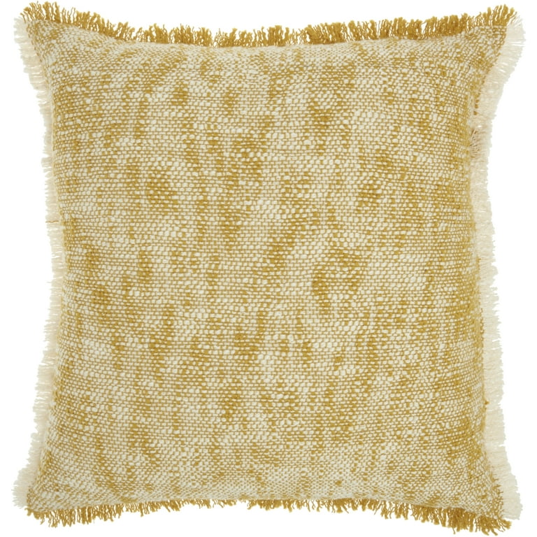 Nourison Life Styles Textured Mustard Decorative Throw Pillow 20