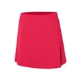 thumbnail image 4 of Jxximdong Skorts for Women Women's Pants Skirt With Slit And Pocket Sports Casual Skirt Solid Color Mid Waist Pants Tennis Skirt Red XL Culottes, 4 of 8