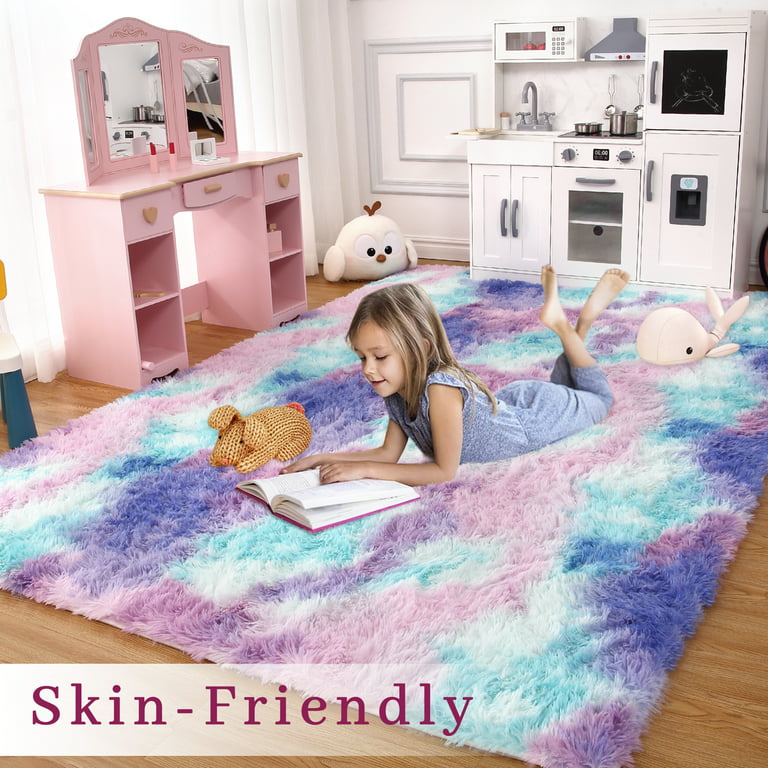 Area Rugs For Bedroom Girls Fluffy Fuzzy Furry Shag - Temu